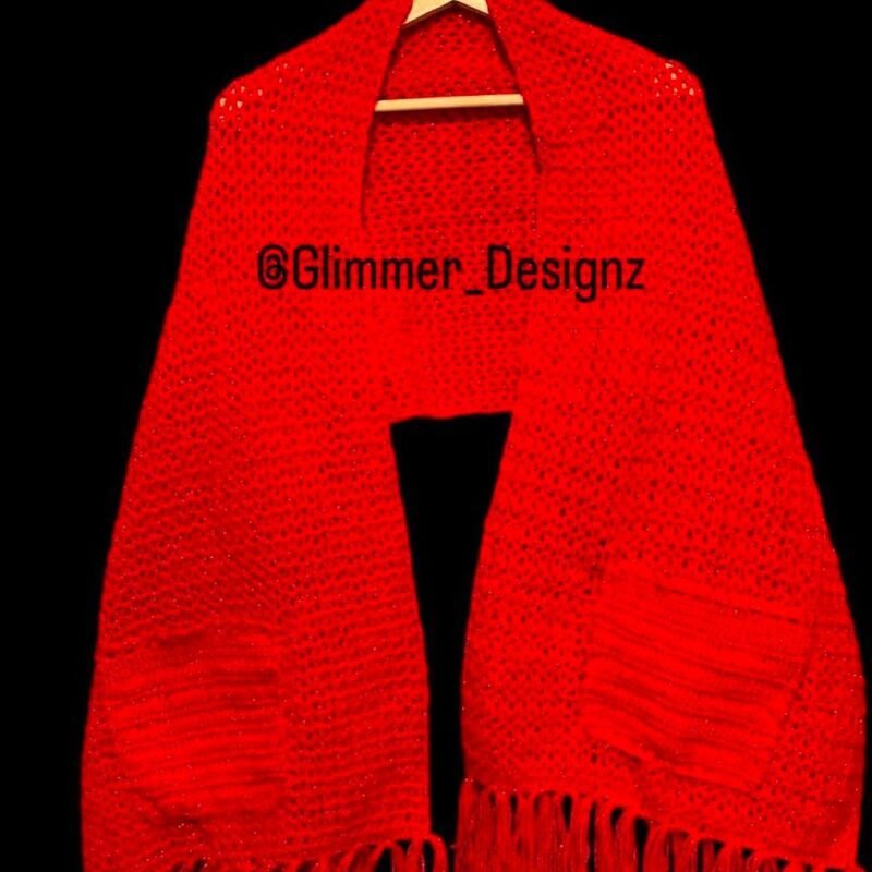 Handmade Crochet Pocket Shawl