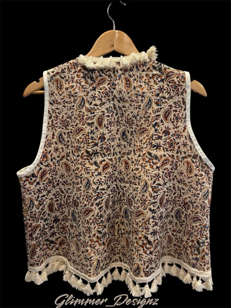 Floral with Tassels - Handmade Vest - Image 2