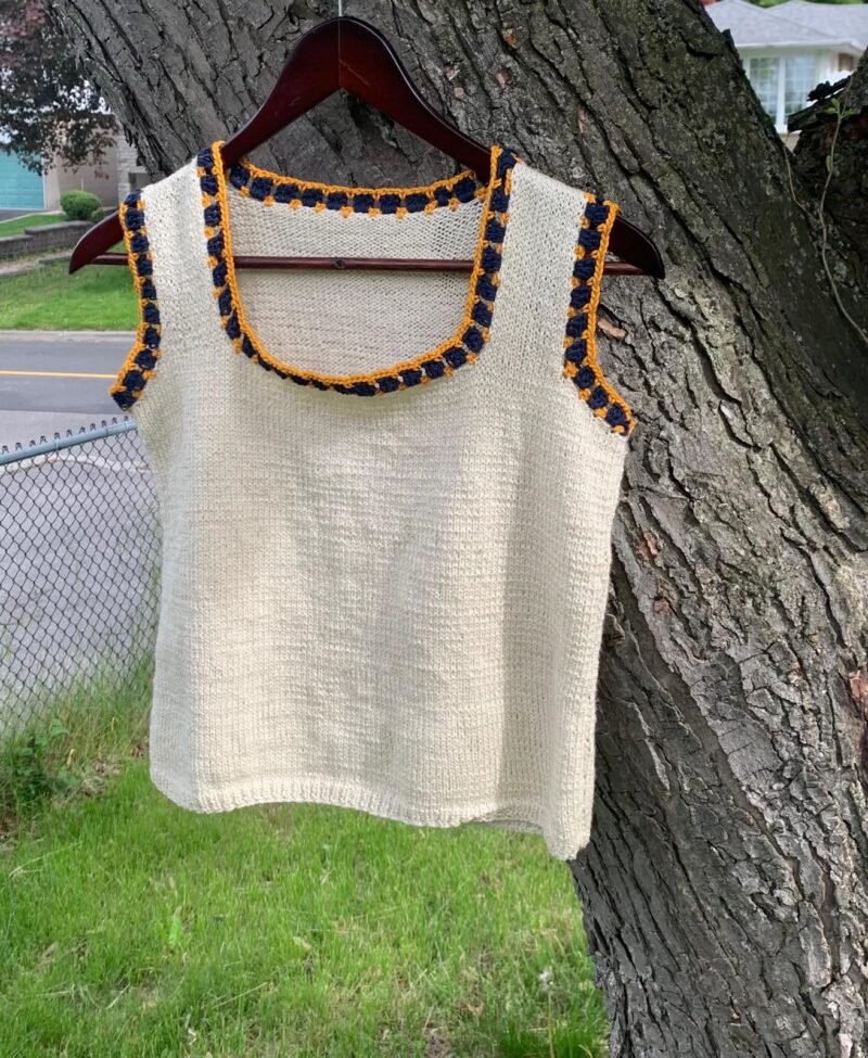 Sahar Dawn - Handcrafted Crochet Trim Tank - Image 2
