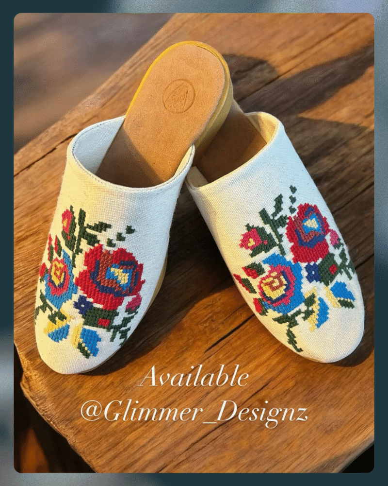 Sunrise Glow Beaded Slide Sandals