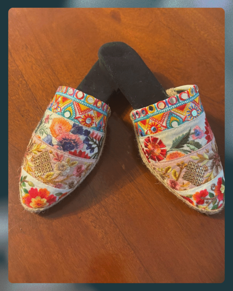 Crimson Bloom Embellished Wrap Sandals - Image 4