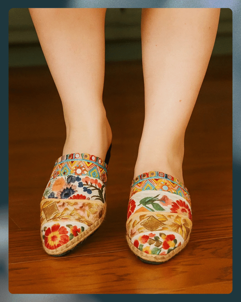 Crimson Bloom Embellished Wrap Sandals - Image 2