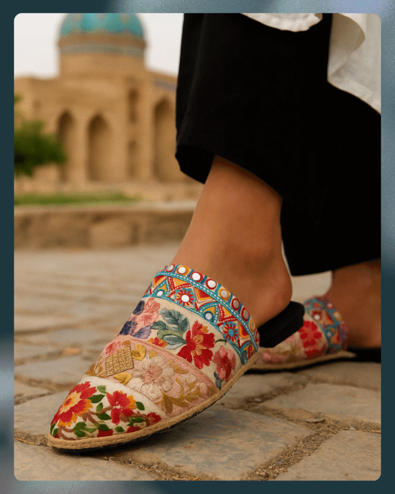 Crimson Bloom Embellished Wrap Sandals - Image 3