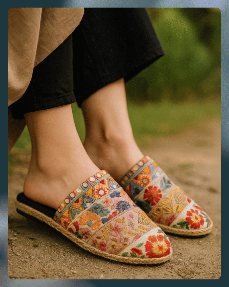 Crimson Bloom Embellished Wrap Sandals
