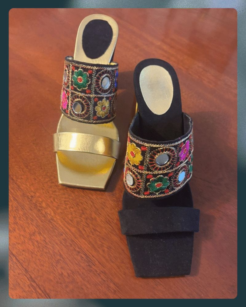Ocean Tide Beaded Espadrille Slides