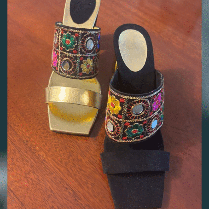 Ocean Tide Beaded Espadrille Slides