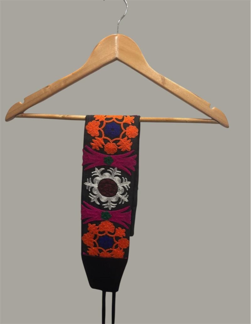 Midnight Mosaic Embroidered Waist Belt