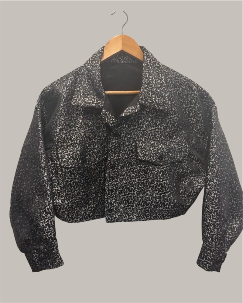 Shadow Vine Cropped Jacket Top