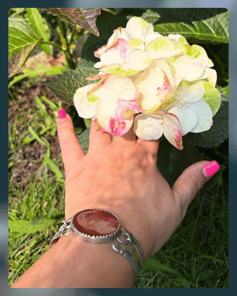 Ember Stone Carnelian Filigree Bangle - Image 2